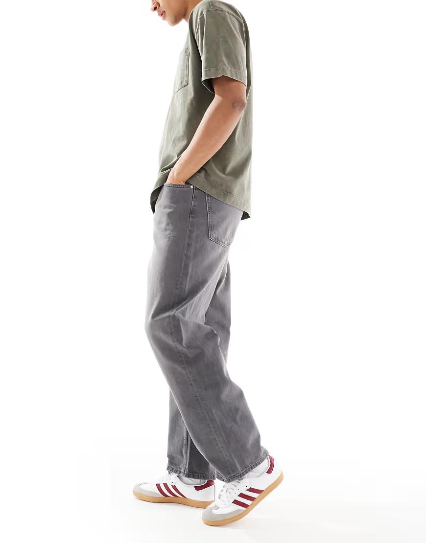 SZARE SPODNIE JEANS
