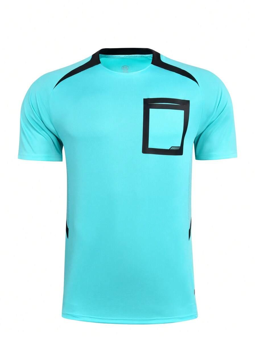 niebieski t-shirt print 