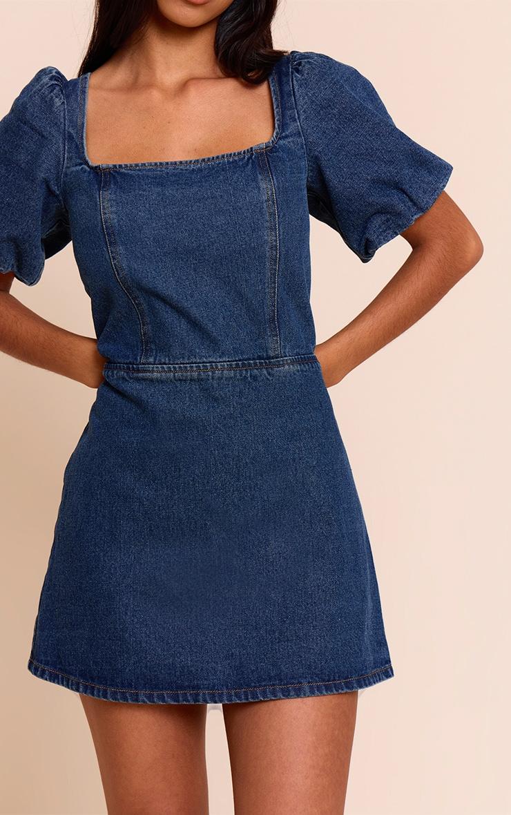 GRANATOWA MINI SUKIENKA JEANS 