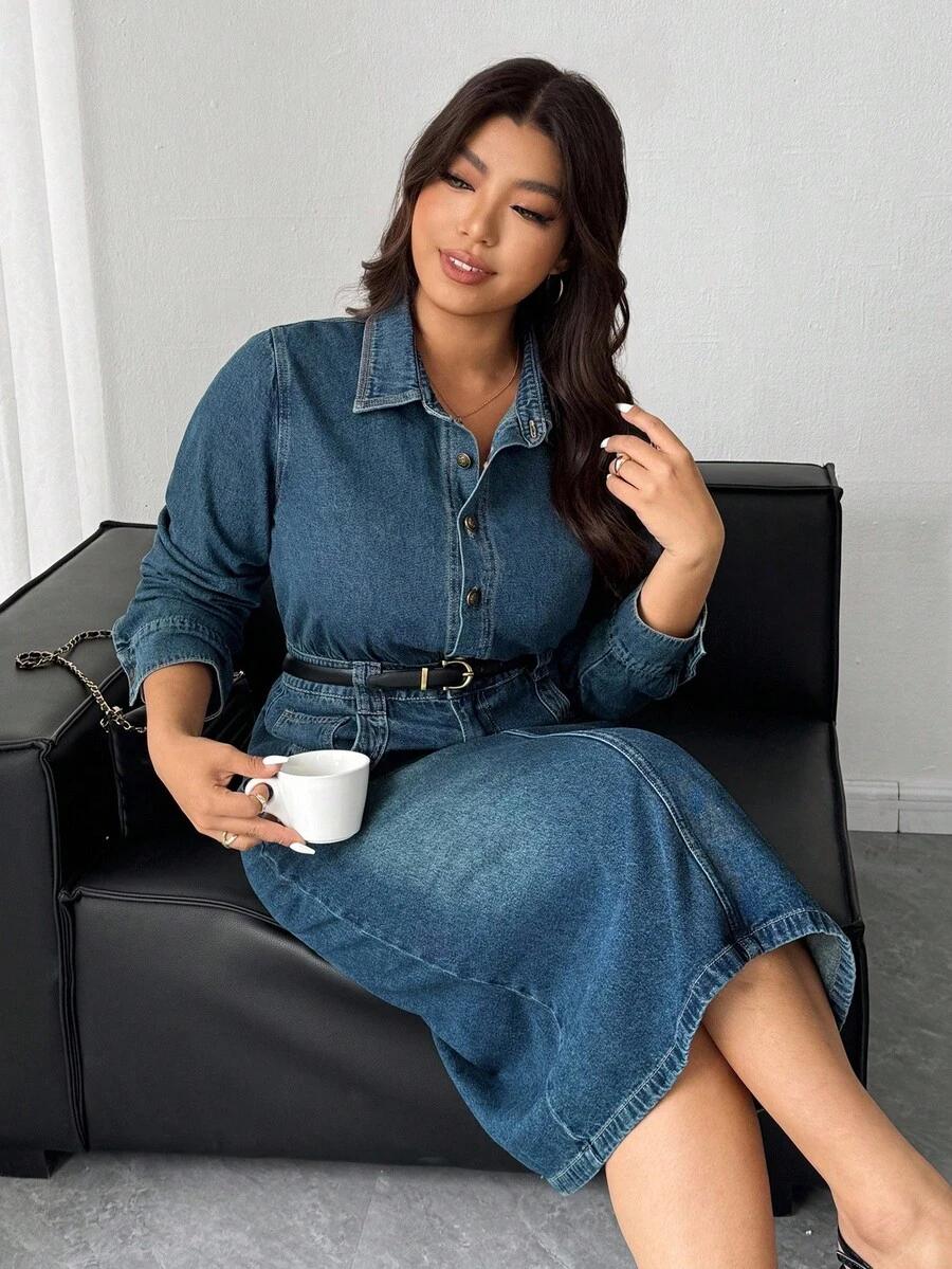 niebieska sukienka jeans