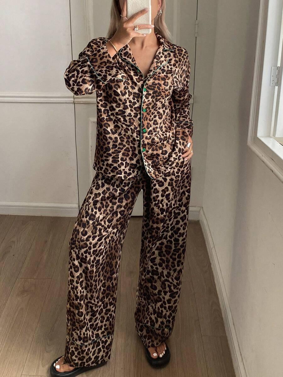PIŻAMA BLUZKA SPODNIE ANIMAL PRINT