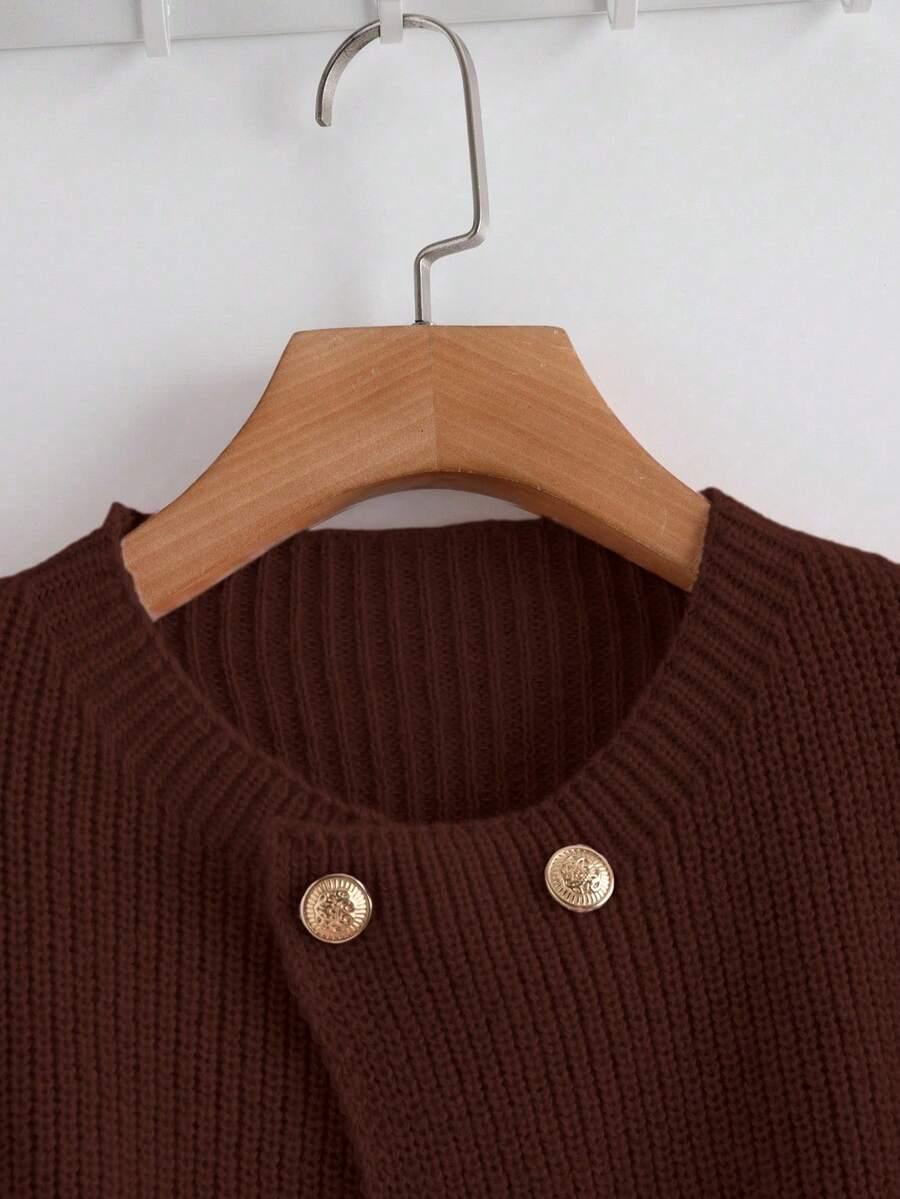 brązowy sweter narzutka
