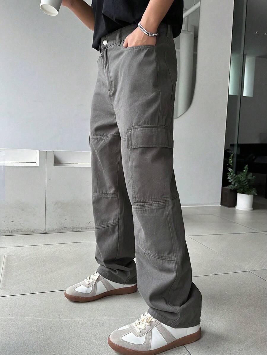 SZARE SPODNIE JEANS