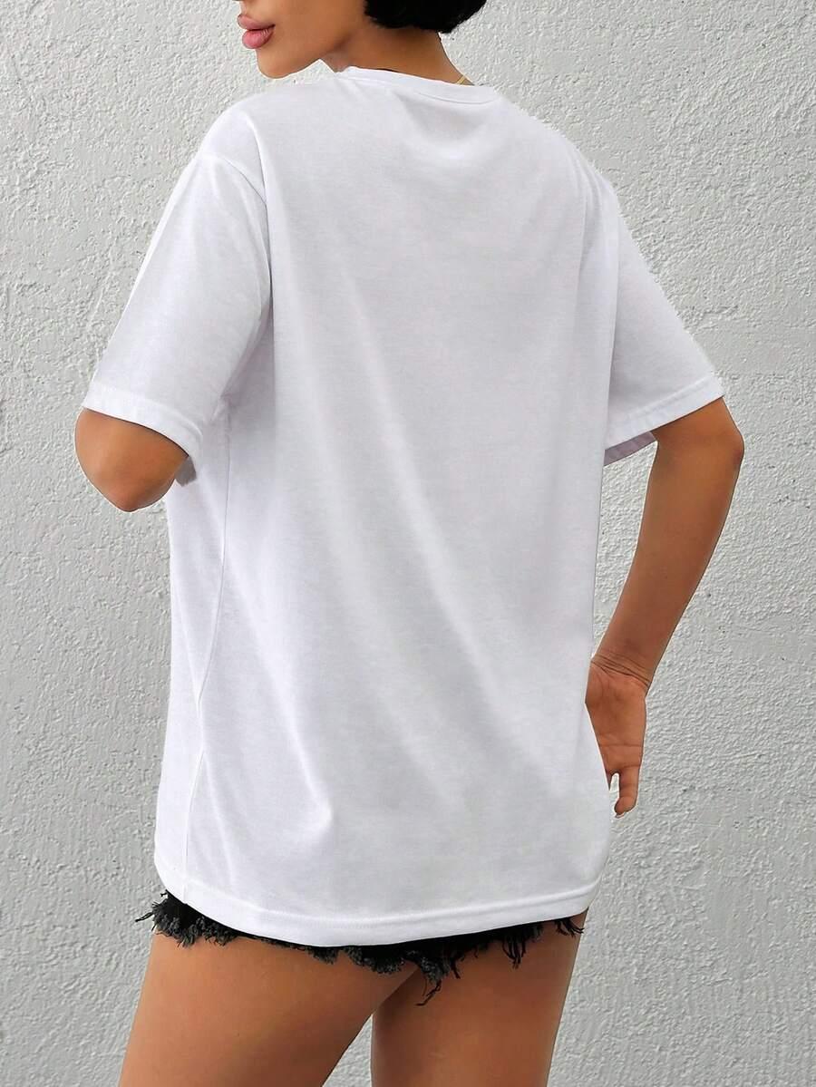 BIAŁY T-SHIRT haft