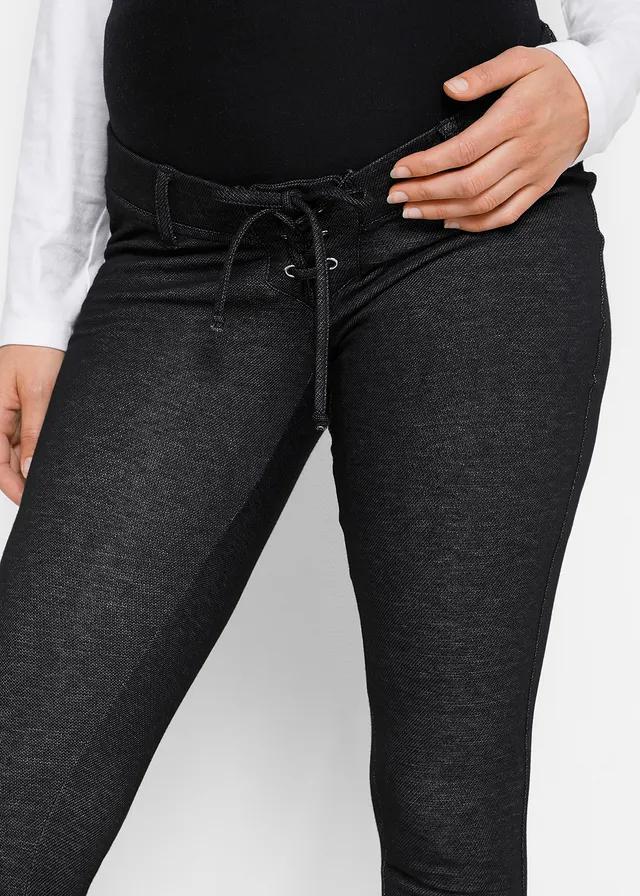 czarne ciążowe legginsy