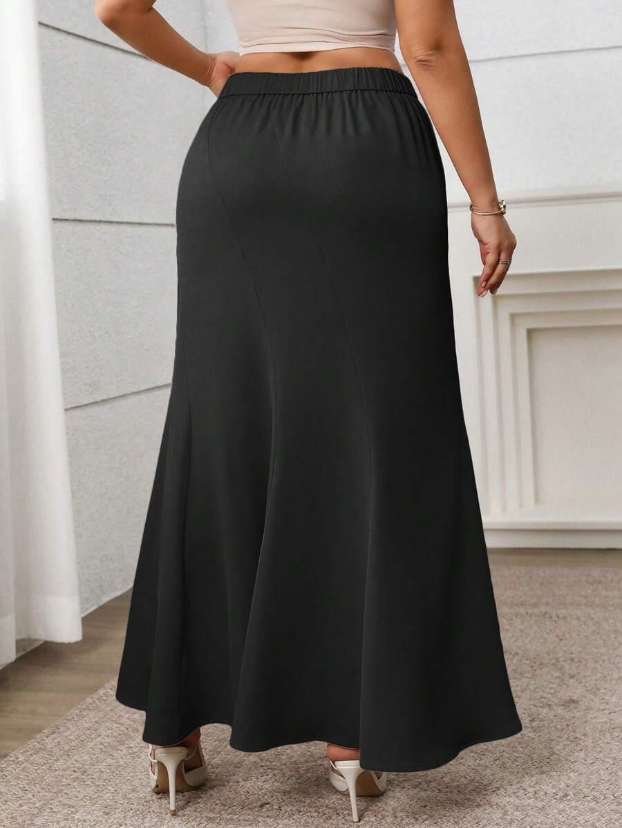 CZARNA MAXI SPÓDNICA