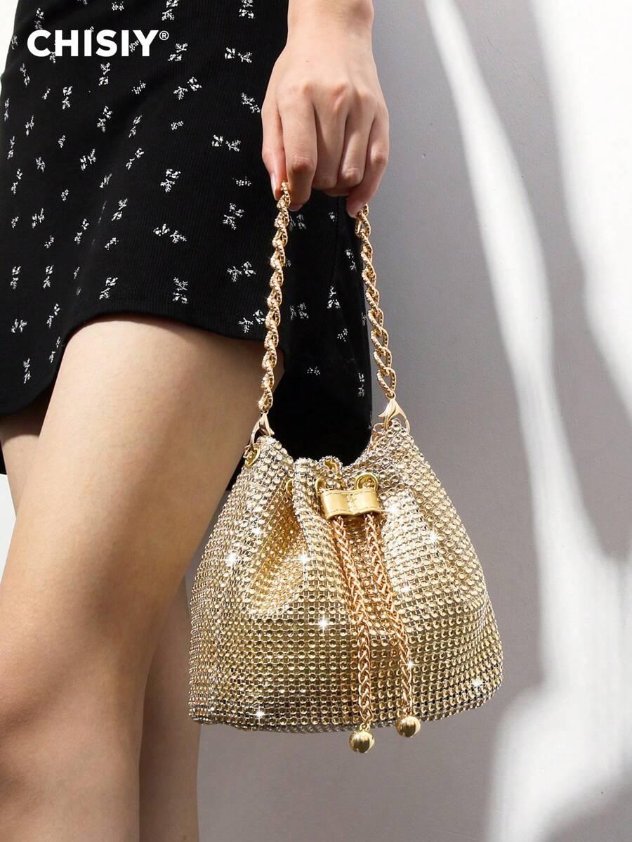 złota torebka zdobienie połysk