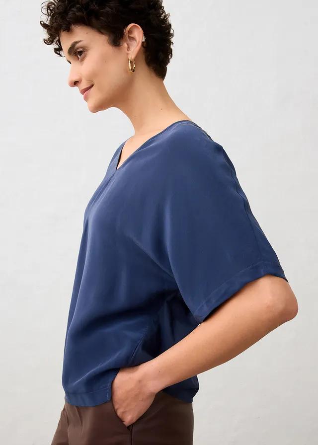 BLUZKA DAMSKA PLUS SIZE DEKOLT V BAWEŁNA