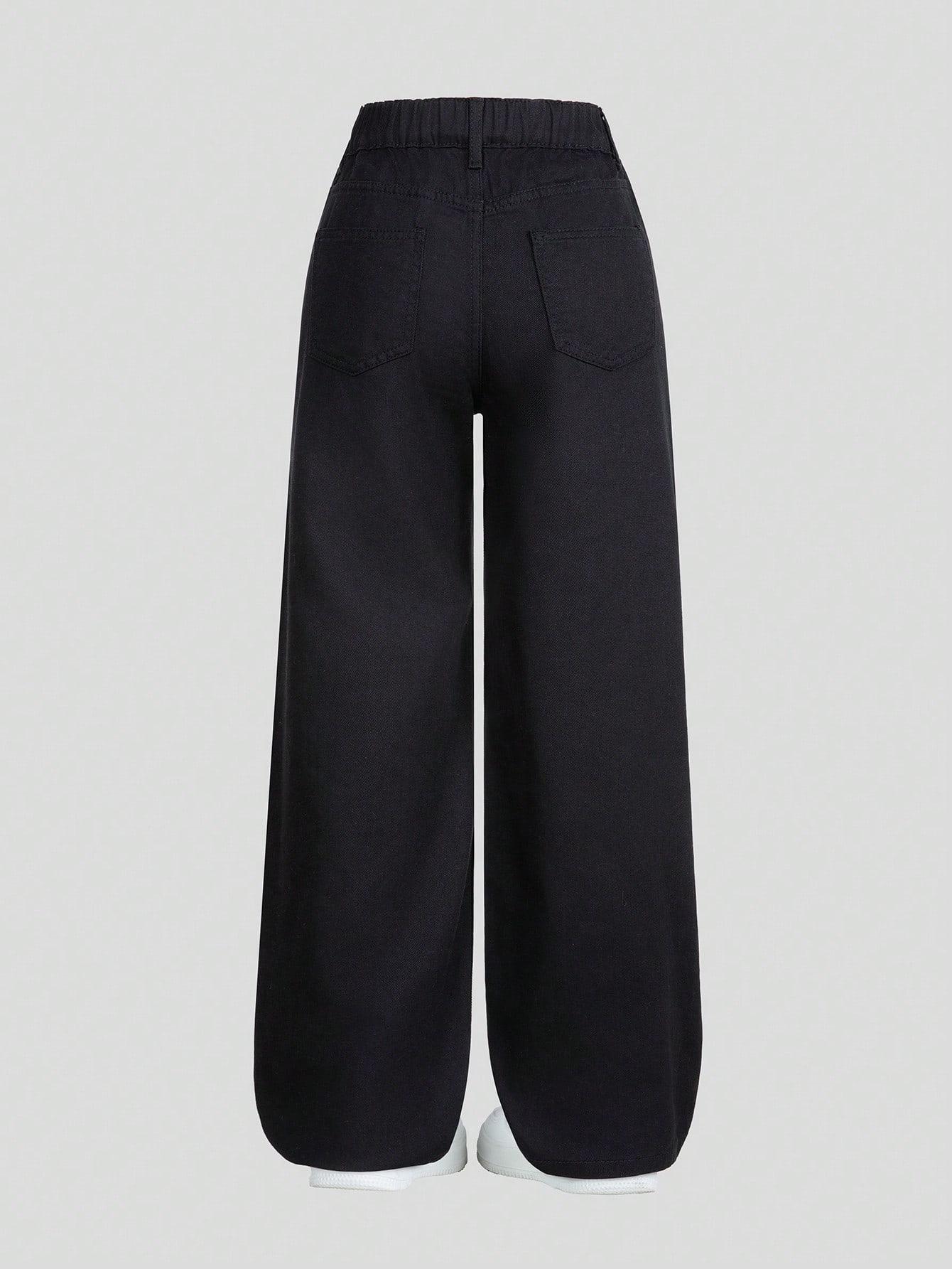 SPODNIE JEANS ZDOBIENIE KOKARDY