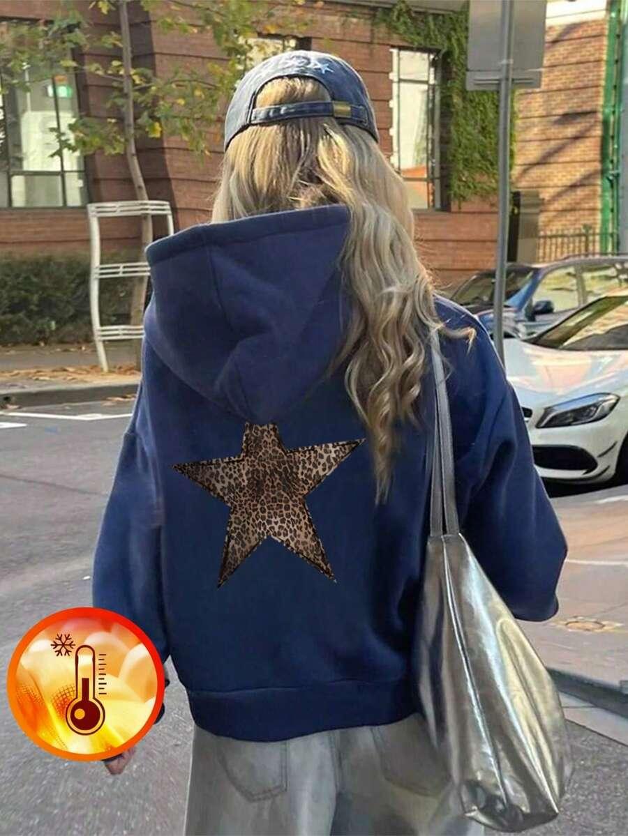 granatowa bluza kaptur