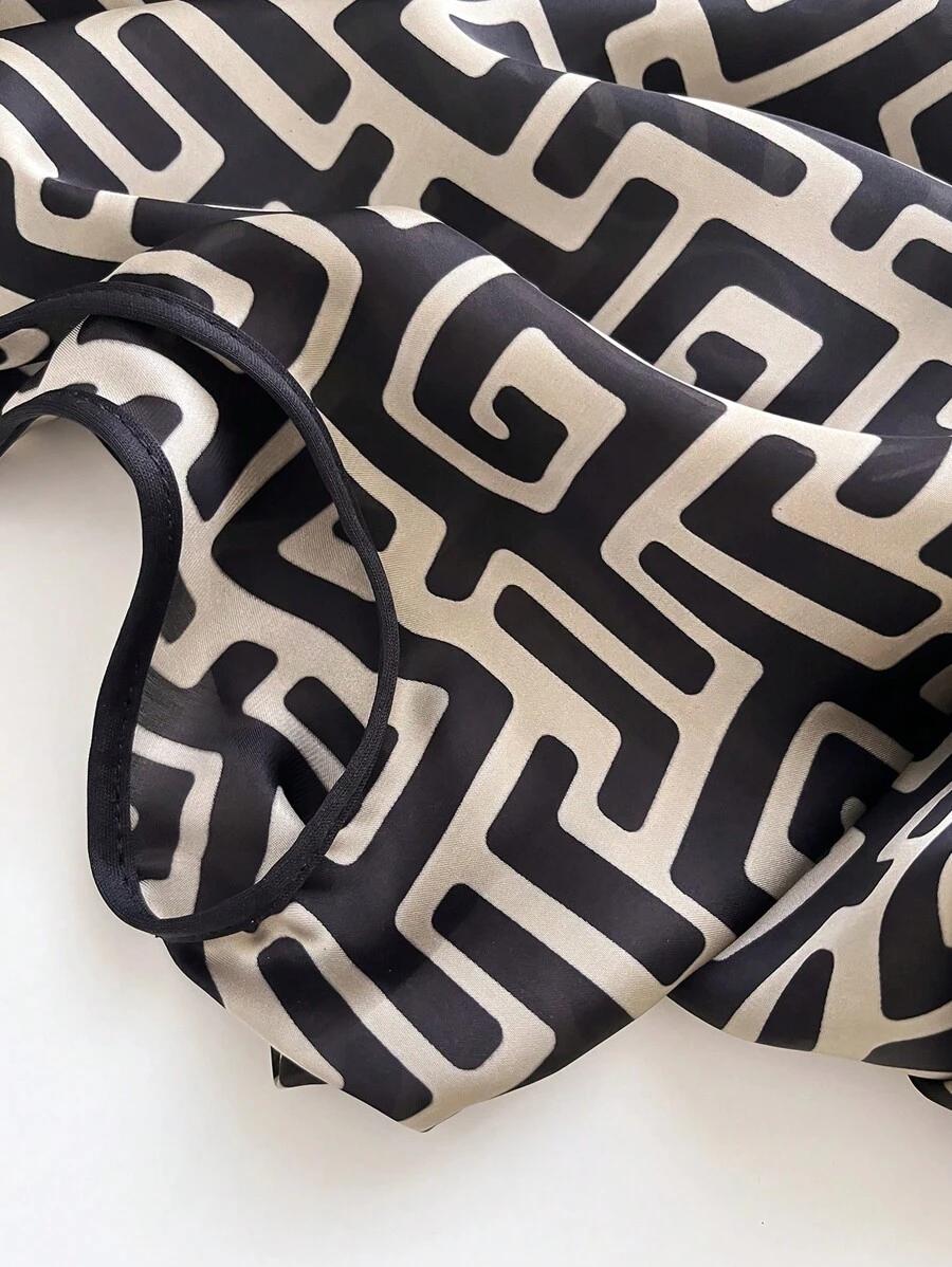 bandana narzutka wzór geometryczny