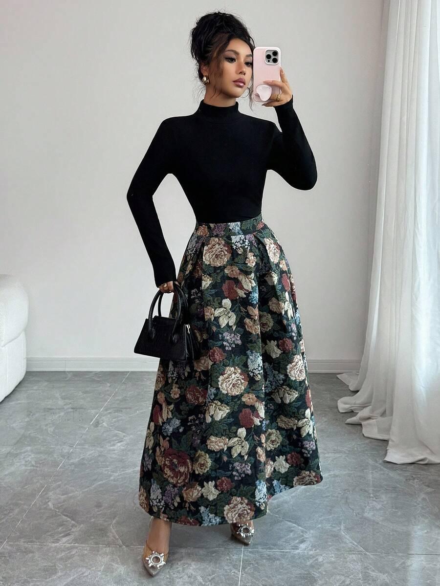 SPÓDNICA MAXI ROZKLOSZOWANA