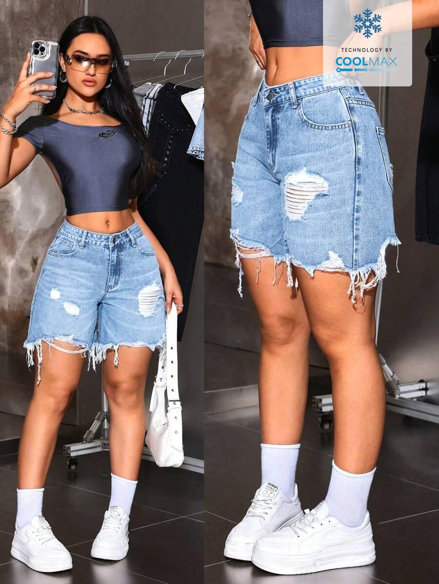 NIEBIESKIE SPODENKI JEANS