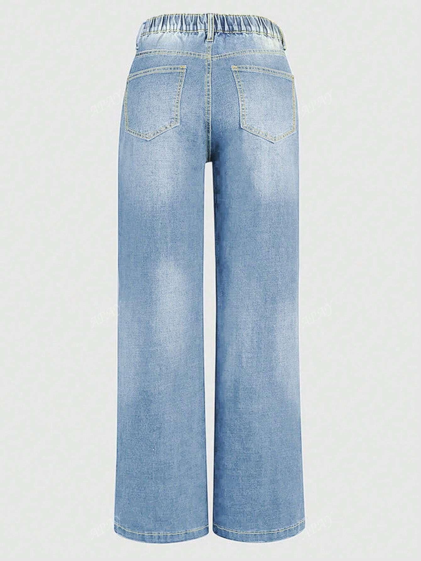 SPODNIE JEANS SZEROKA NOGAWKA 