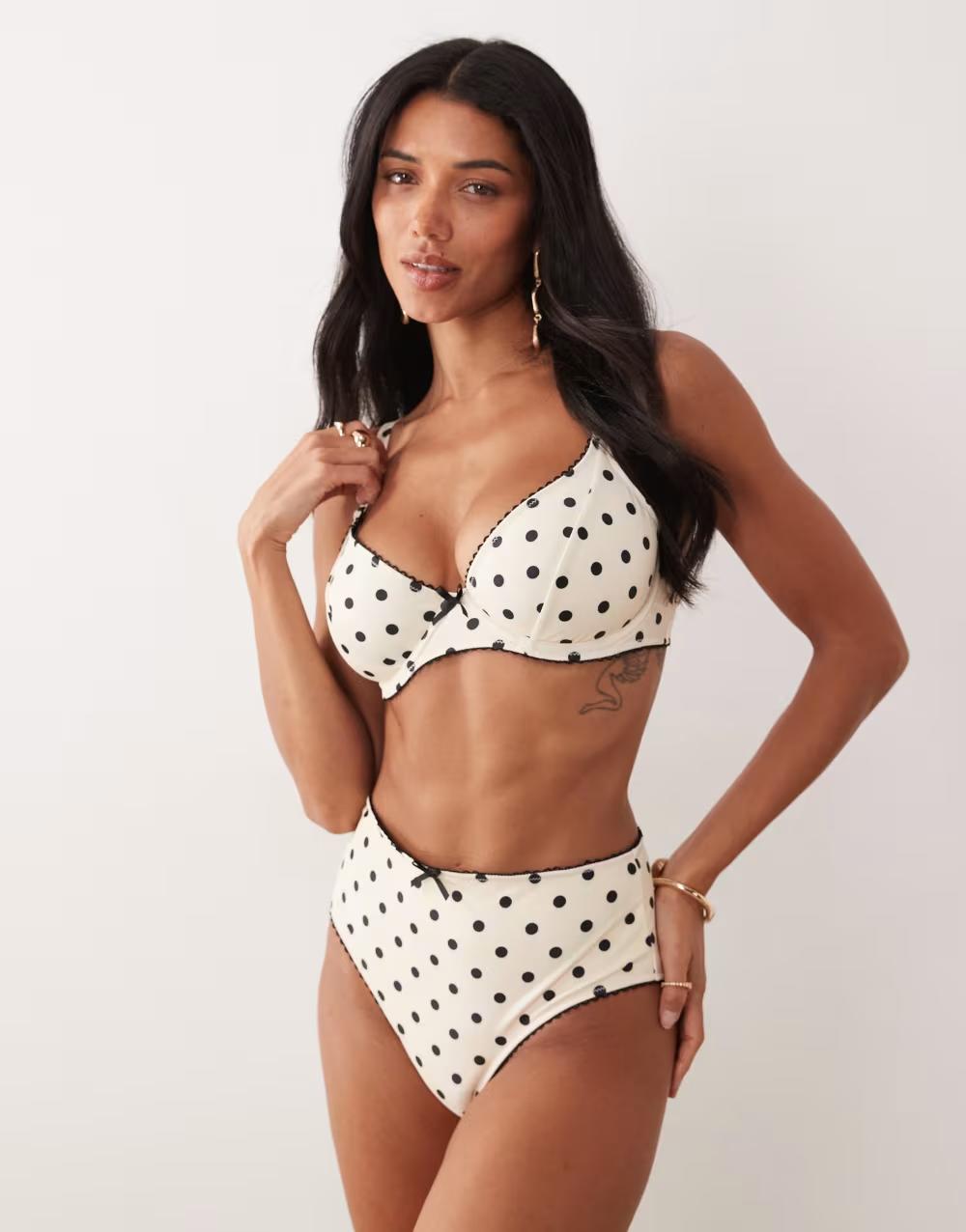 DÓŁ OD BIKINI WZÓR GROSZKI