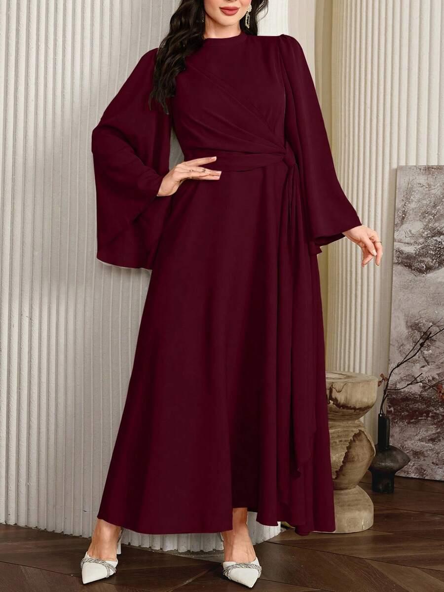 czerwona maxi sukienka 
