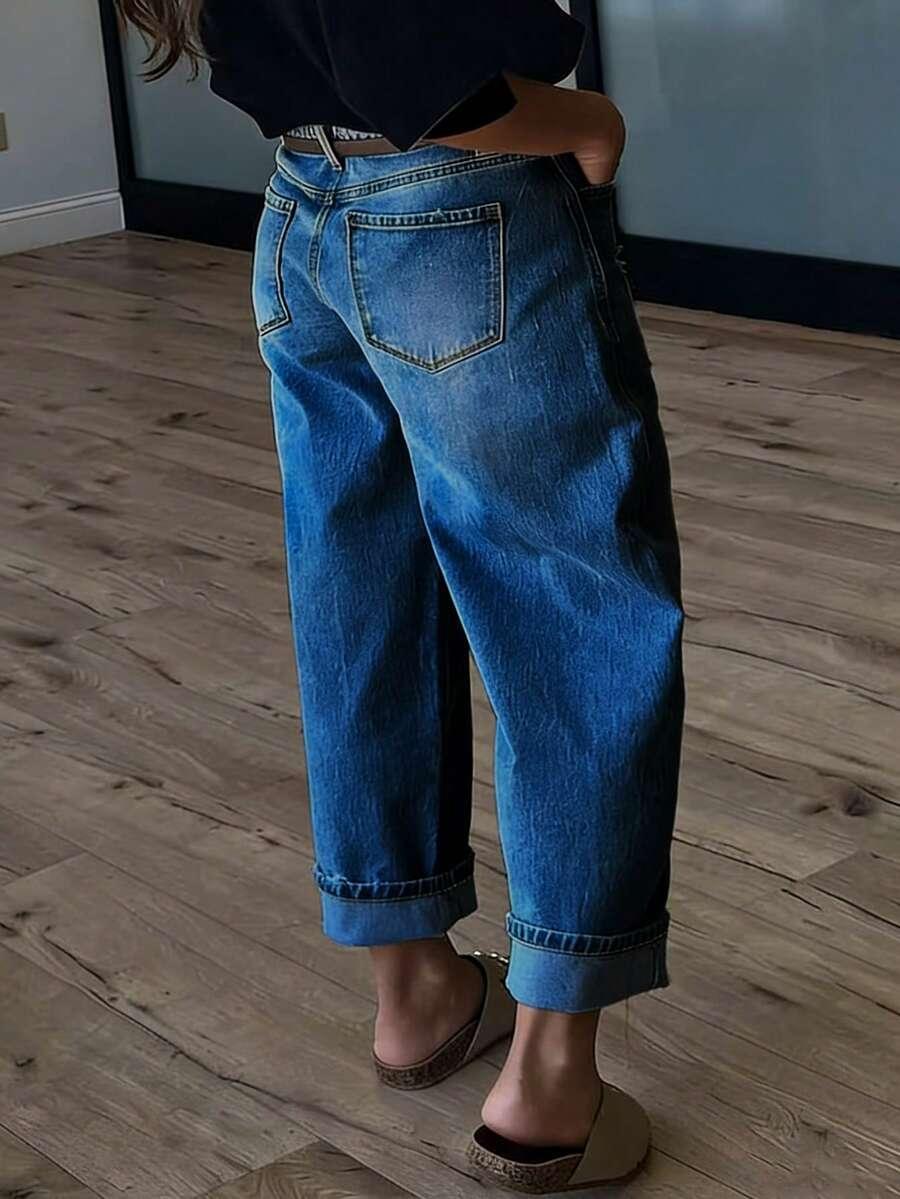 NIEBIESKIE SPODNIE JEANS