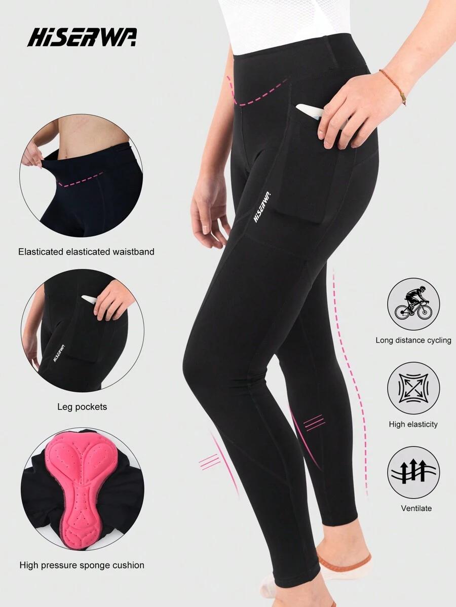 czarne sportowe legginsy na rower