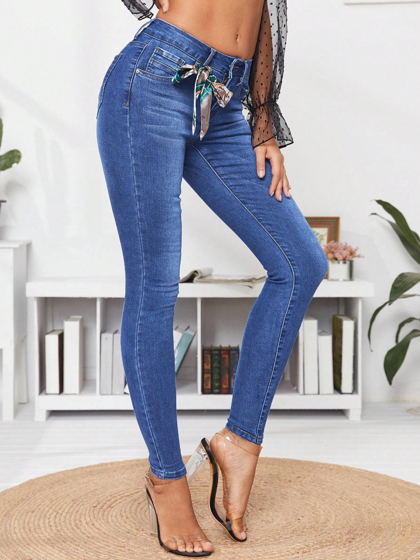 NIEBIESKIE SPODNIE JEANS RURKI