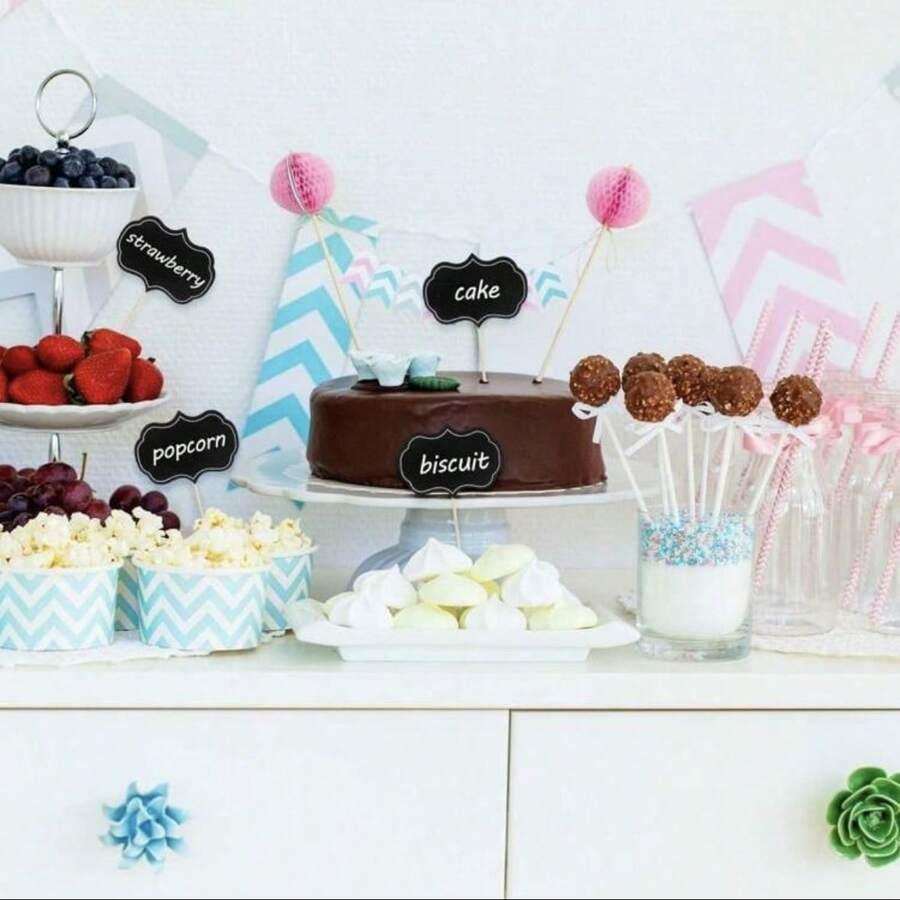 czarne etykiety patyczki