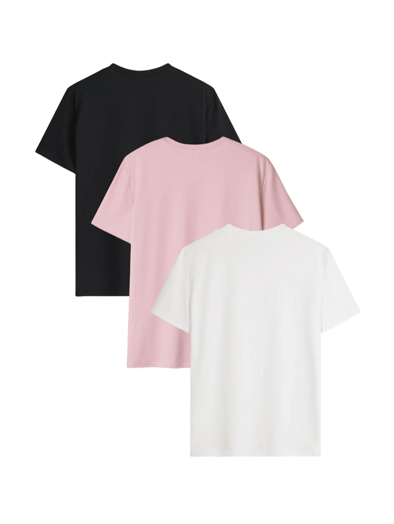 T-SHIRT OKRĄGŁY DEKOLT 3-PACK