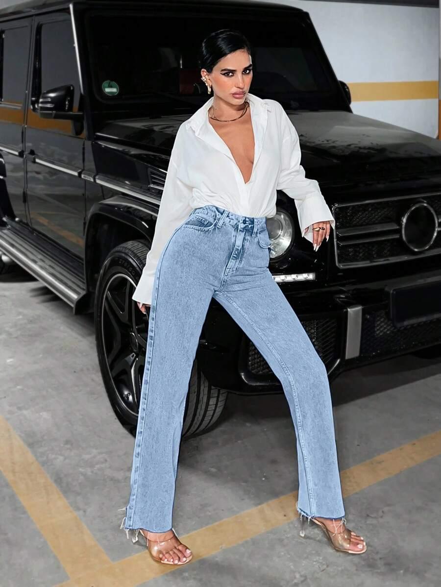 NIEBIESKIE SPODNIE JEANS