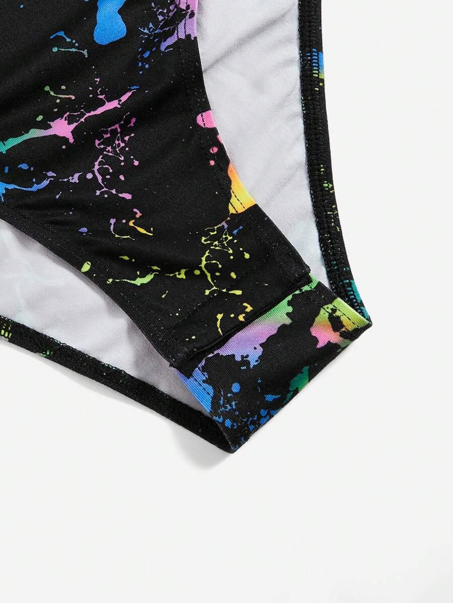 body długi rękaw print wycięcie