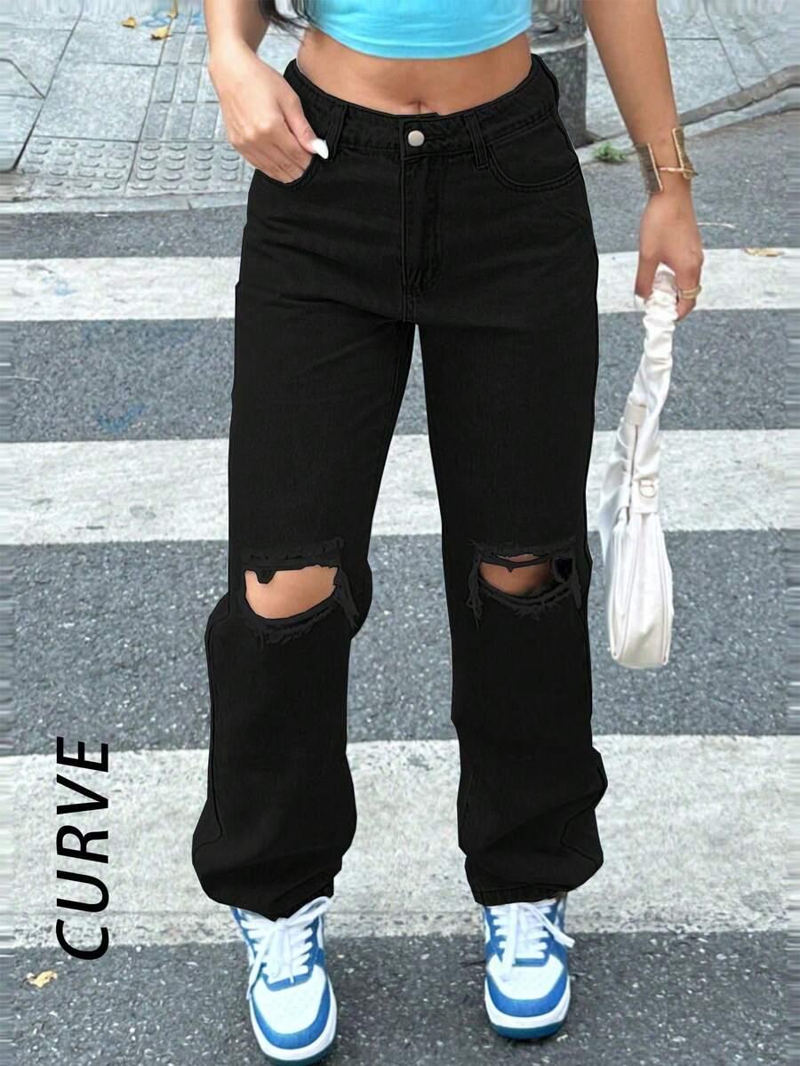 spodnie jeans dziury
