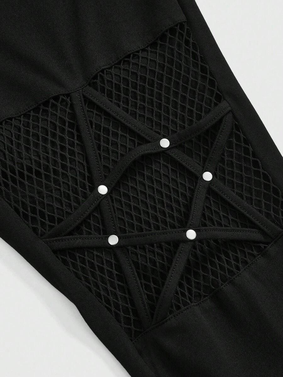 CZARNE LEGGINSY SIATECZKA
