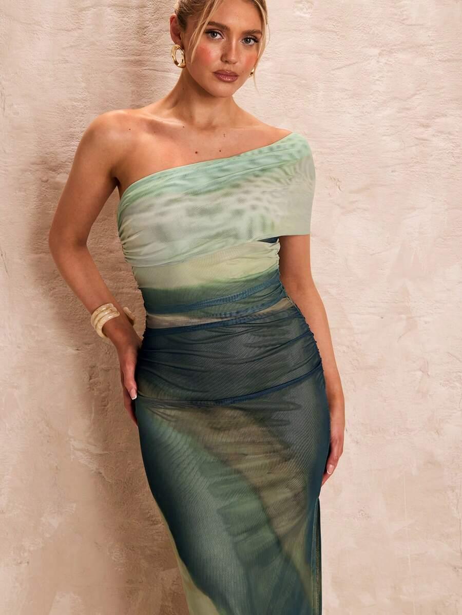 ZIELONA SUKIENKA OMBRE