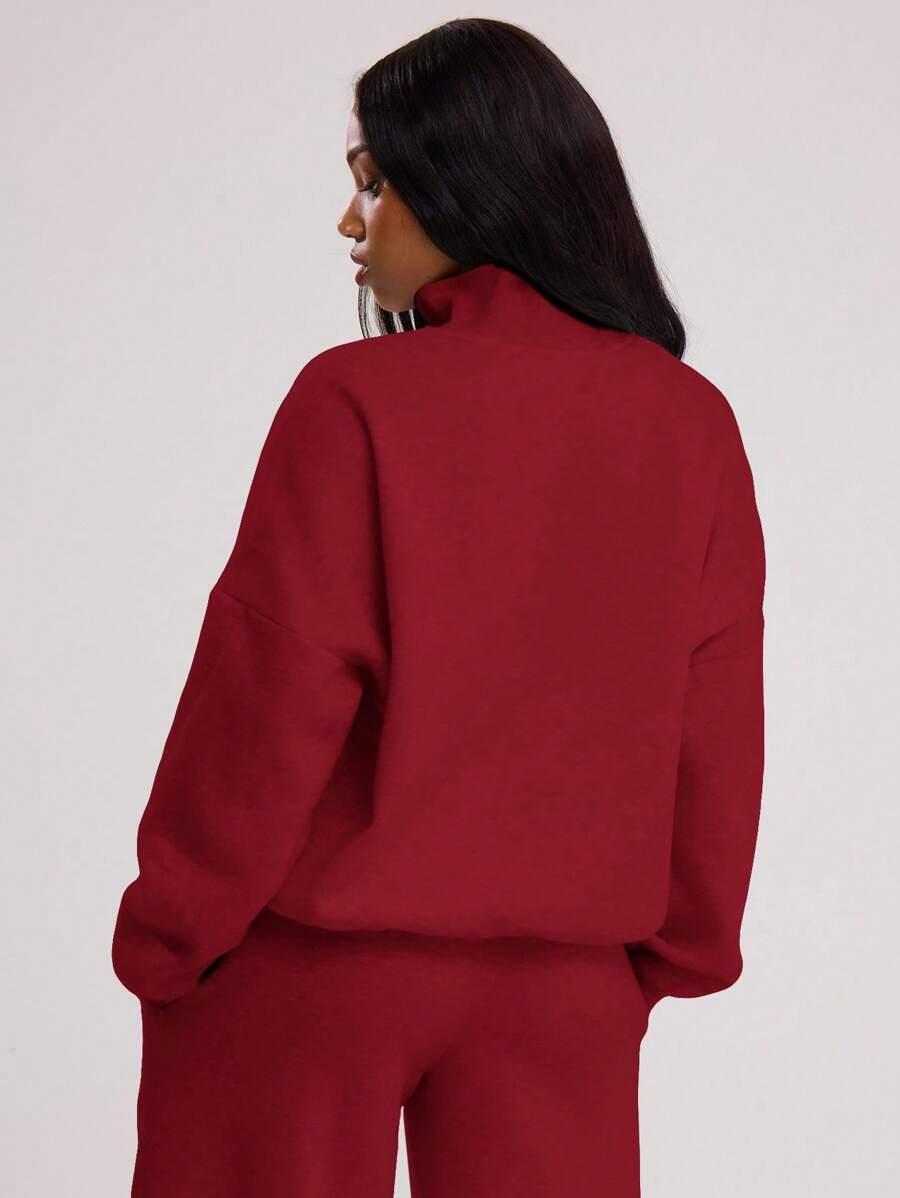 CZERWONA BLUZA OVERSIZE