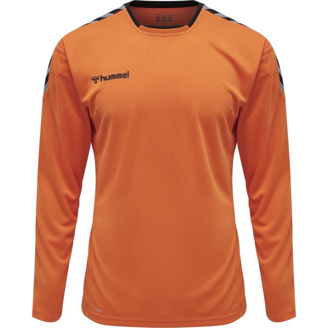 pomarańczowa sportowa koszulka długi rękaw logo