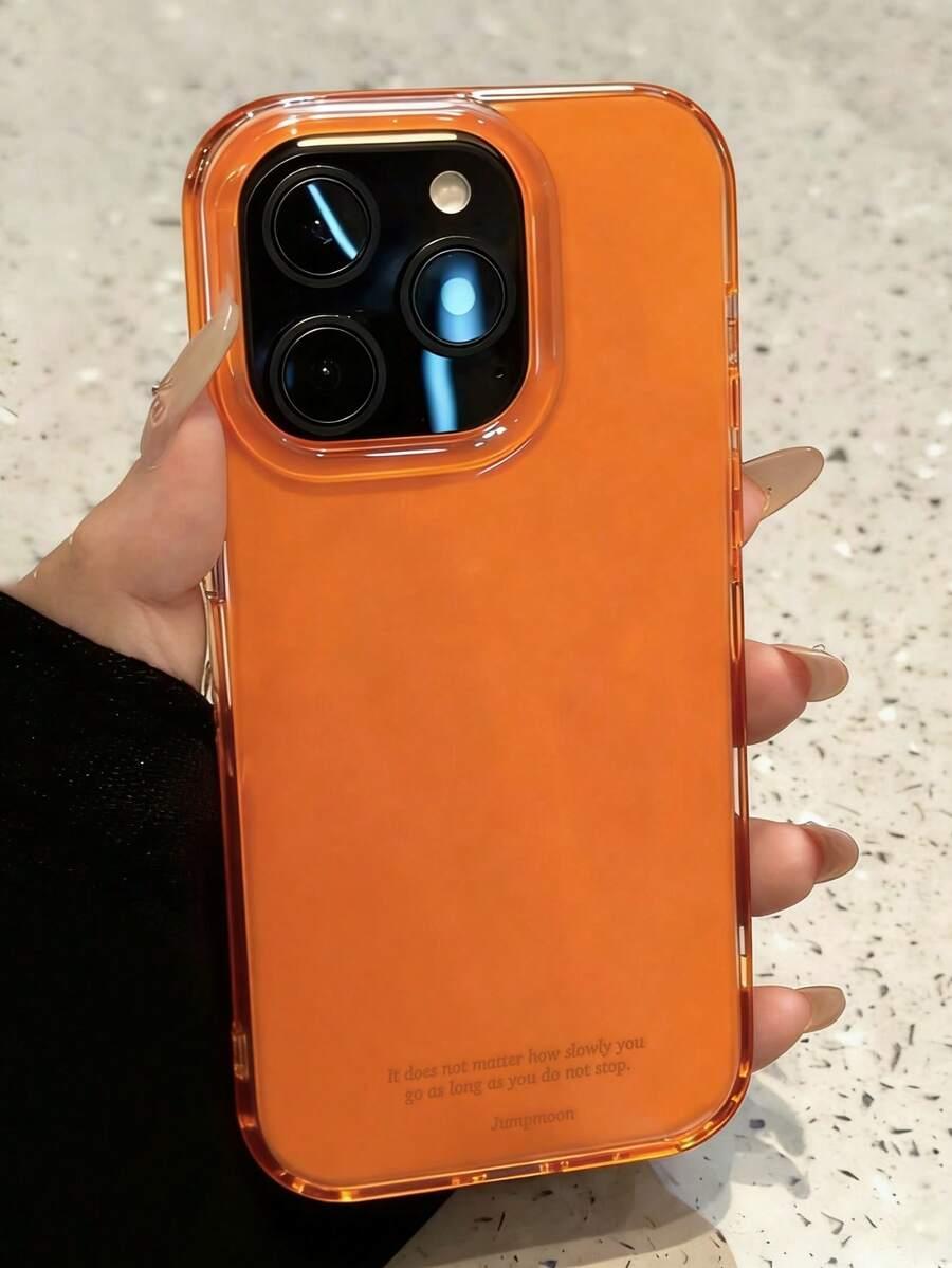 pomarańczowe etui na telefon iphone 15 pro max