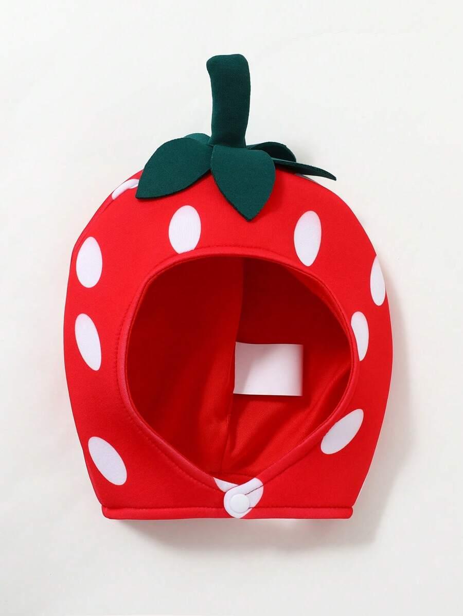 czapka wzór truskawka
