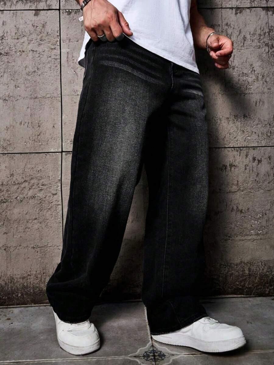 CZARNE SPODNIE JEANS