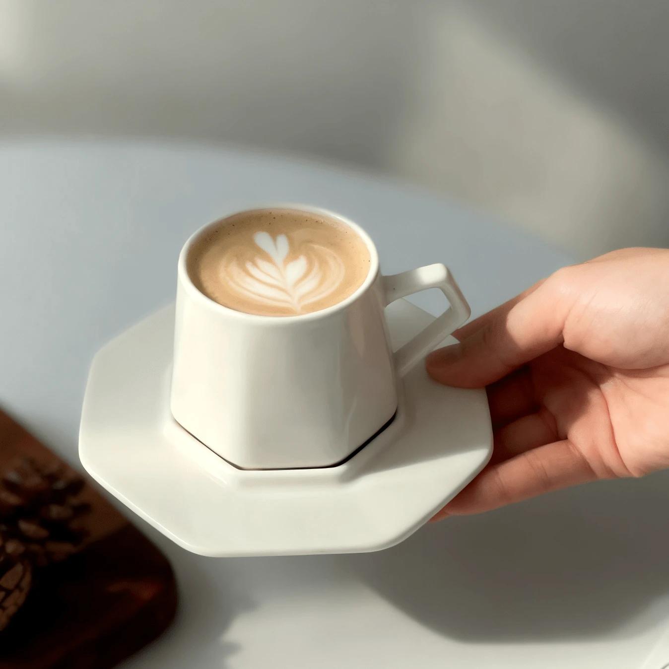 biała filiżanka do espresso 