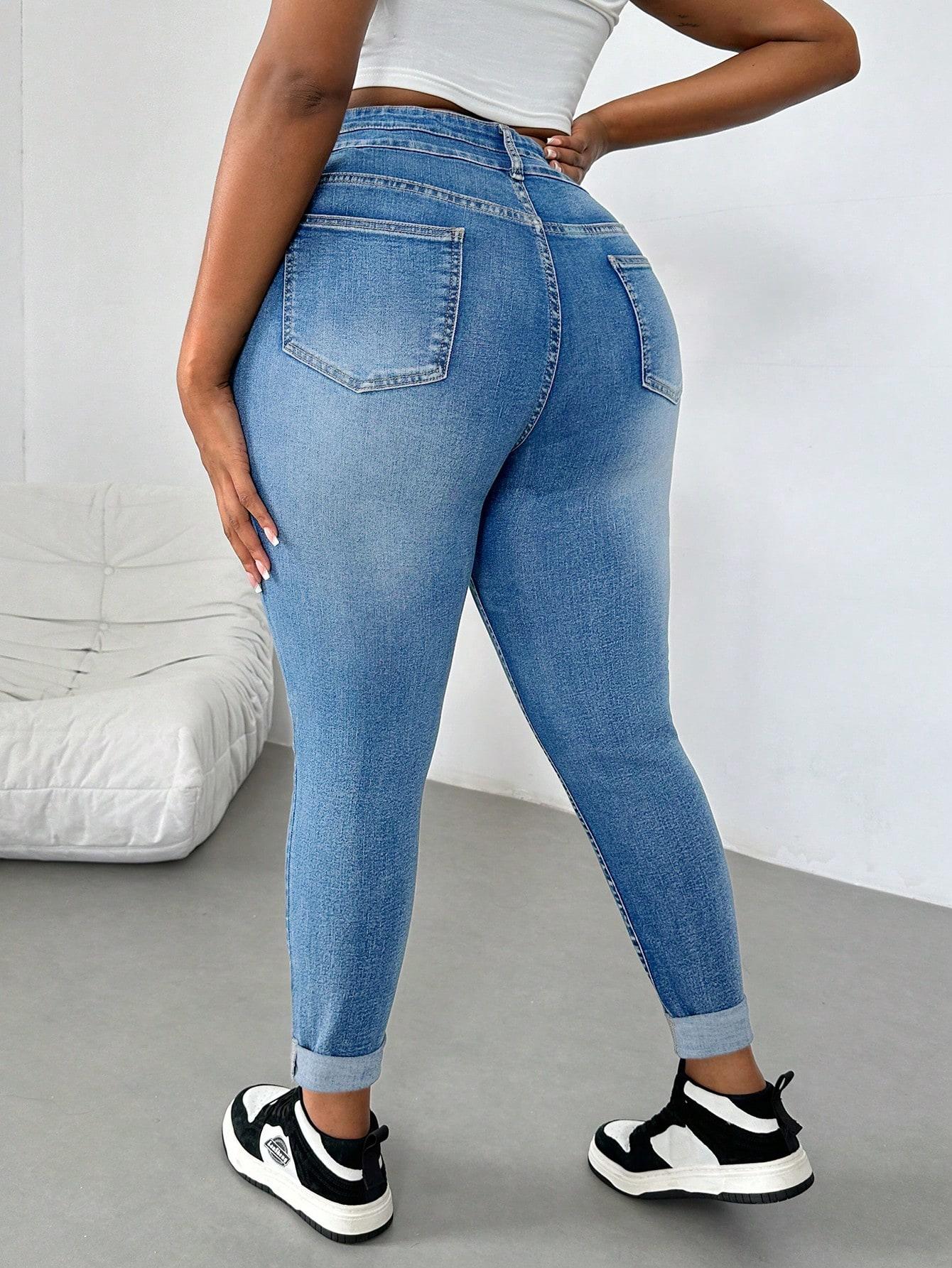  SPODNIE RURKI JEANS WYSOKI STAN