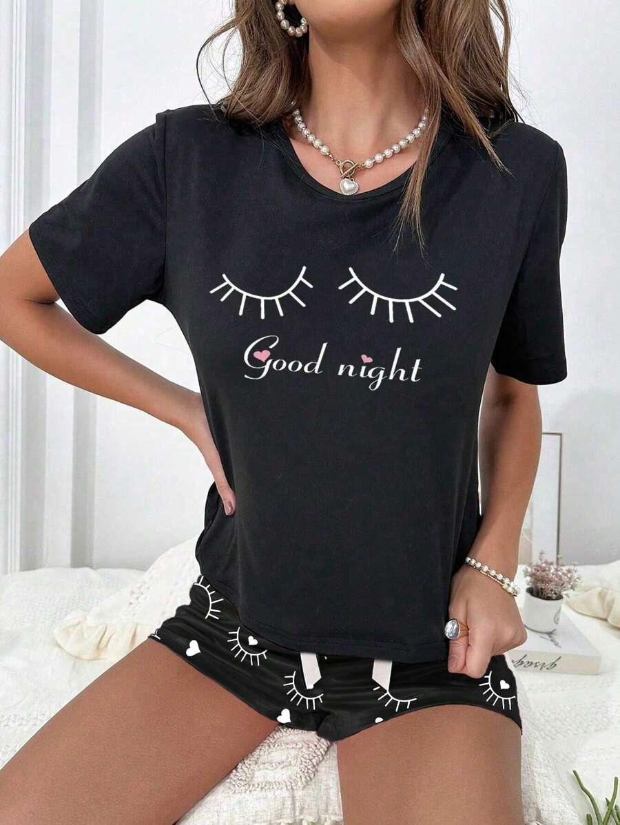 CZARNY T-SHIRT okrągły dekolt