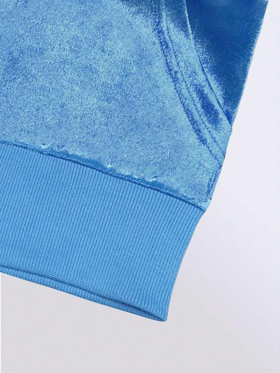 NIEBIESKI DRESOWY KOMPLET BLUZA SPODNIE