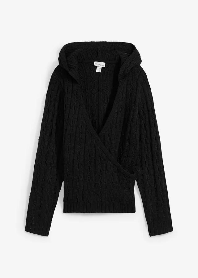 SWETER Z KAPTUREM Z ASYMETRYCZNĄ LINIĄ DOŁU