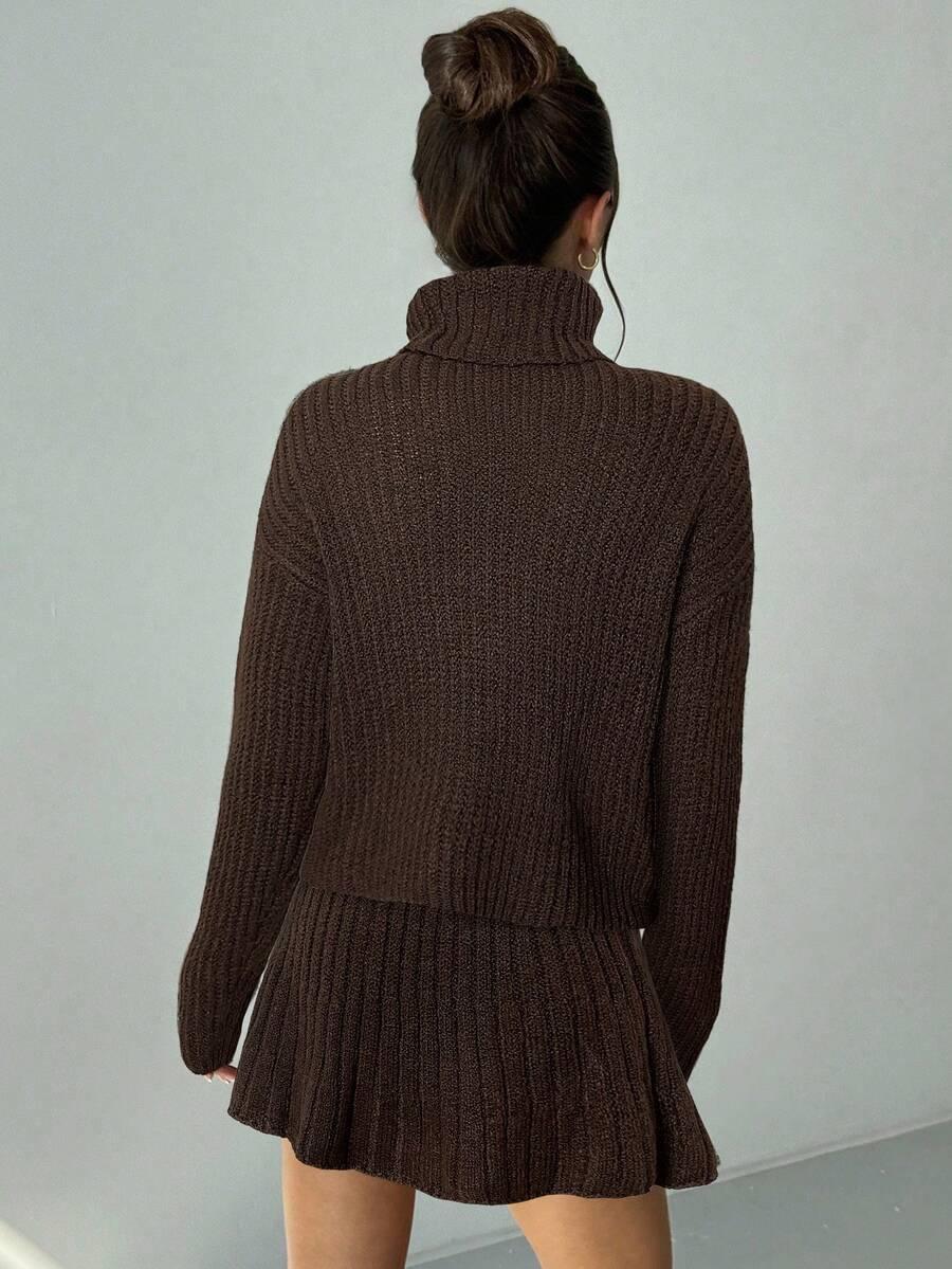 sweter spódnica komplet dzianinowy