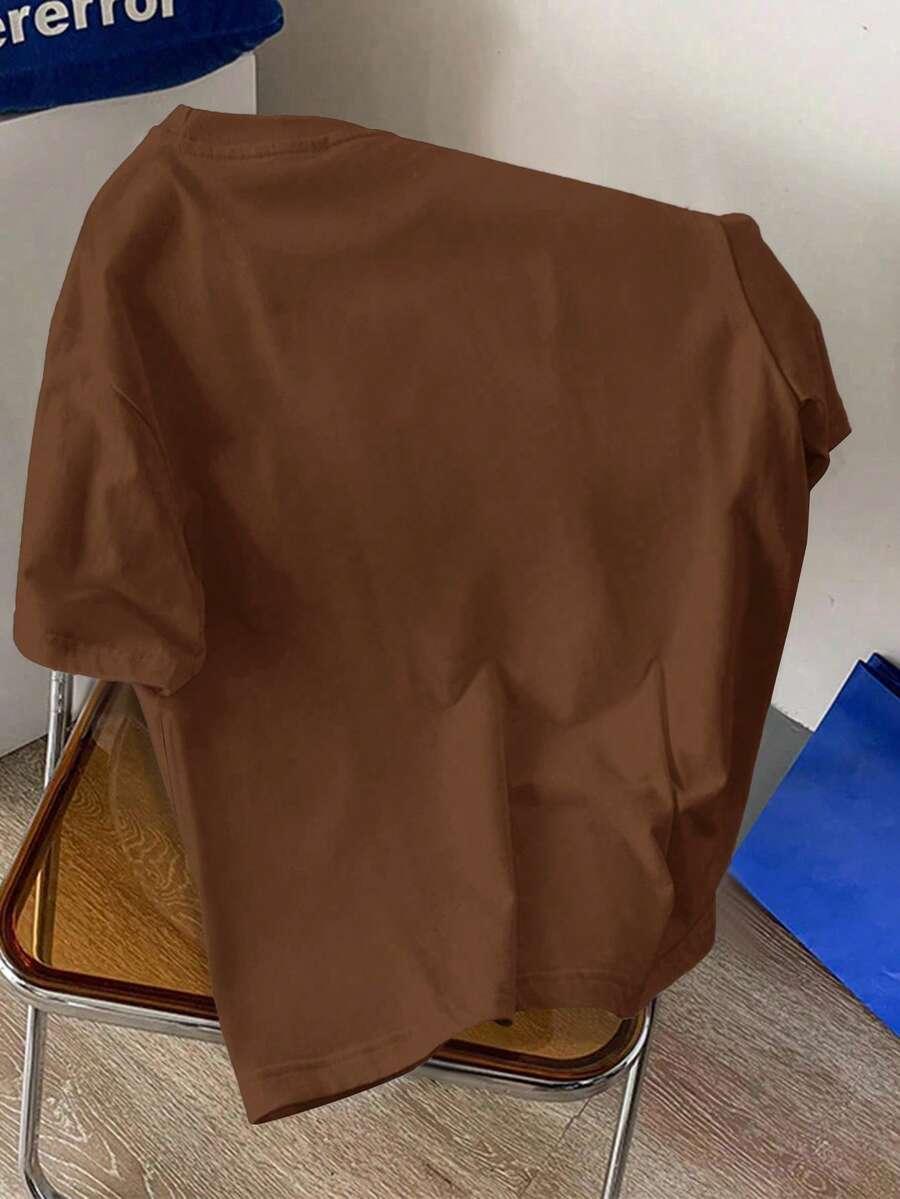 brązowy t-shirt casual
