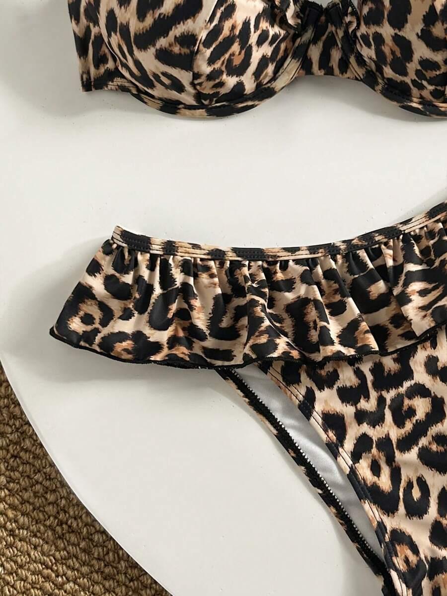DWUCZĘŚCIOWY STRÓJ KĄPIELOWY ANIMAL PRINT