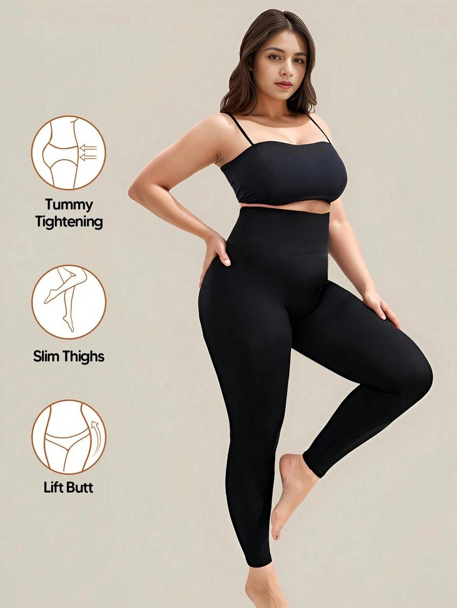 CZARNE LEGGINSY Z WYSOKIM STANEM