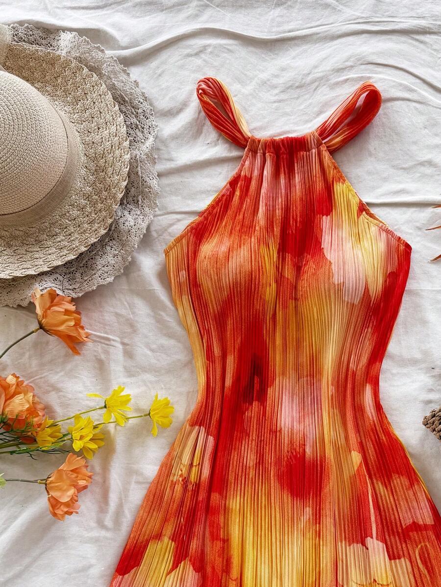 plisowana MINI SUKIENK tie dye