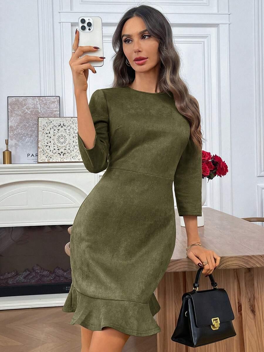 zielona mini sukienka