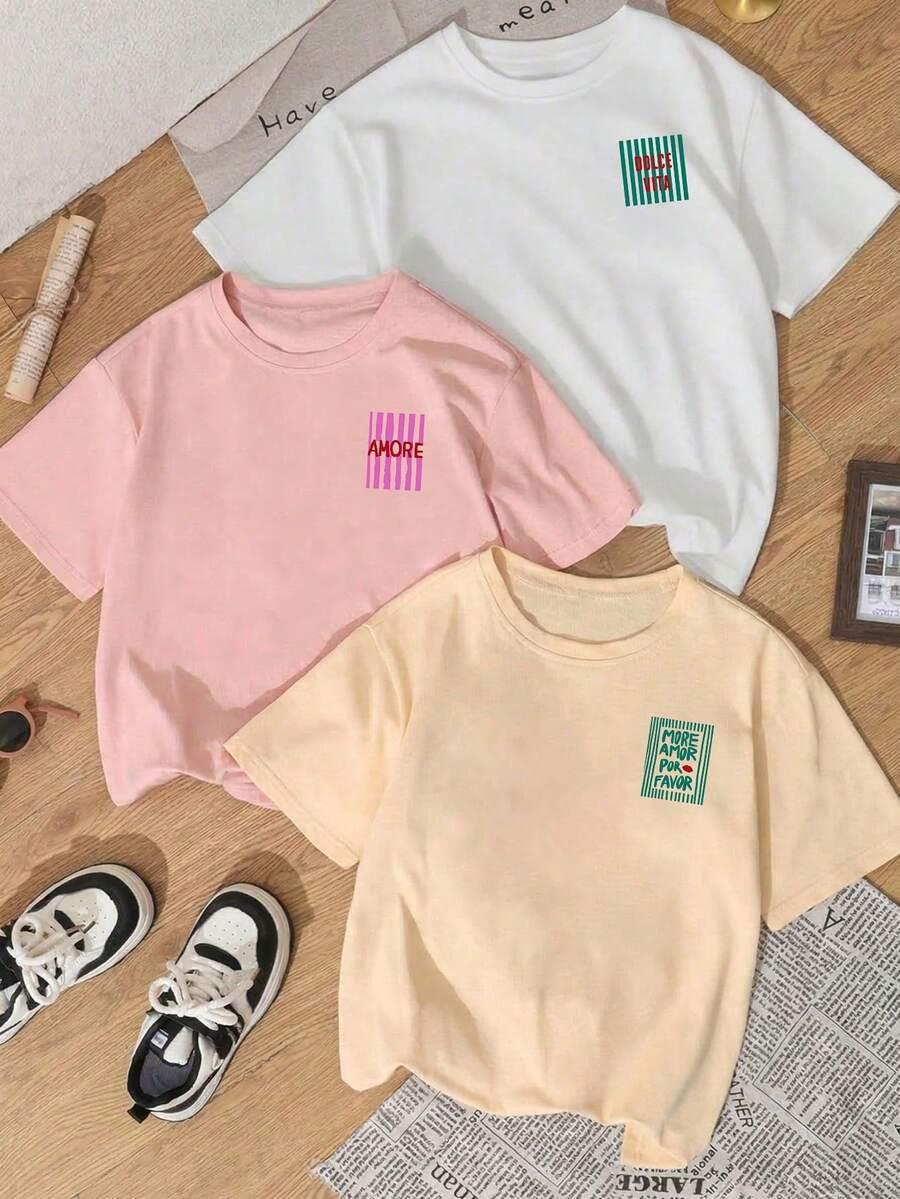 T-SHIRT OKRĄGŁY DEKOLT  3-pack