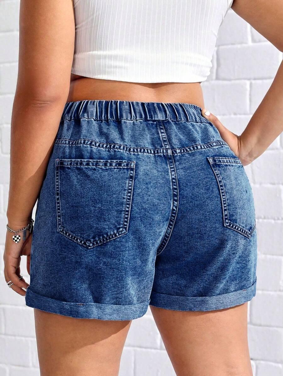 NIEBIESKIE SPODENKI JEANS 