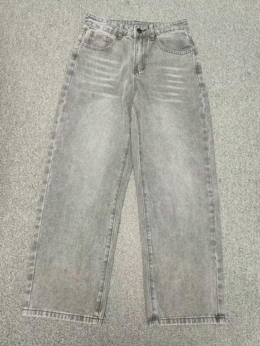 SZARE SPODNIE JEANS