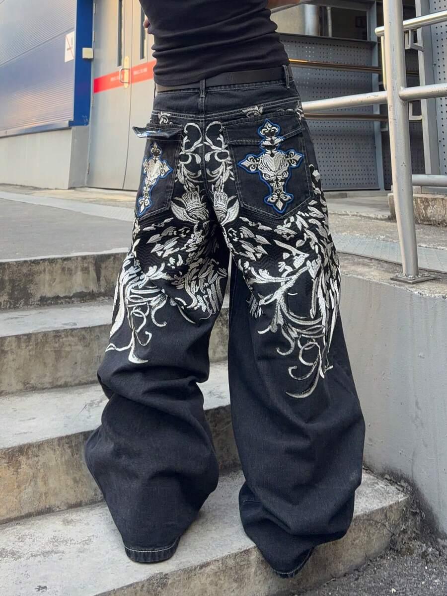 spodnie jeans zdobienie